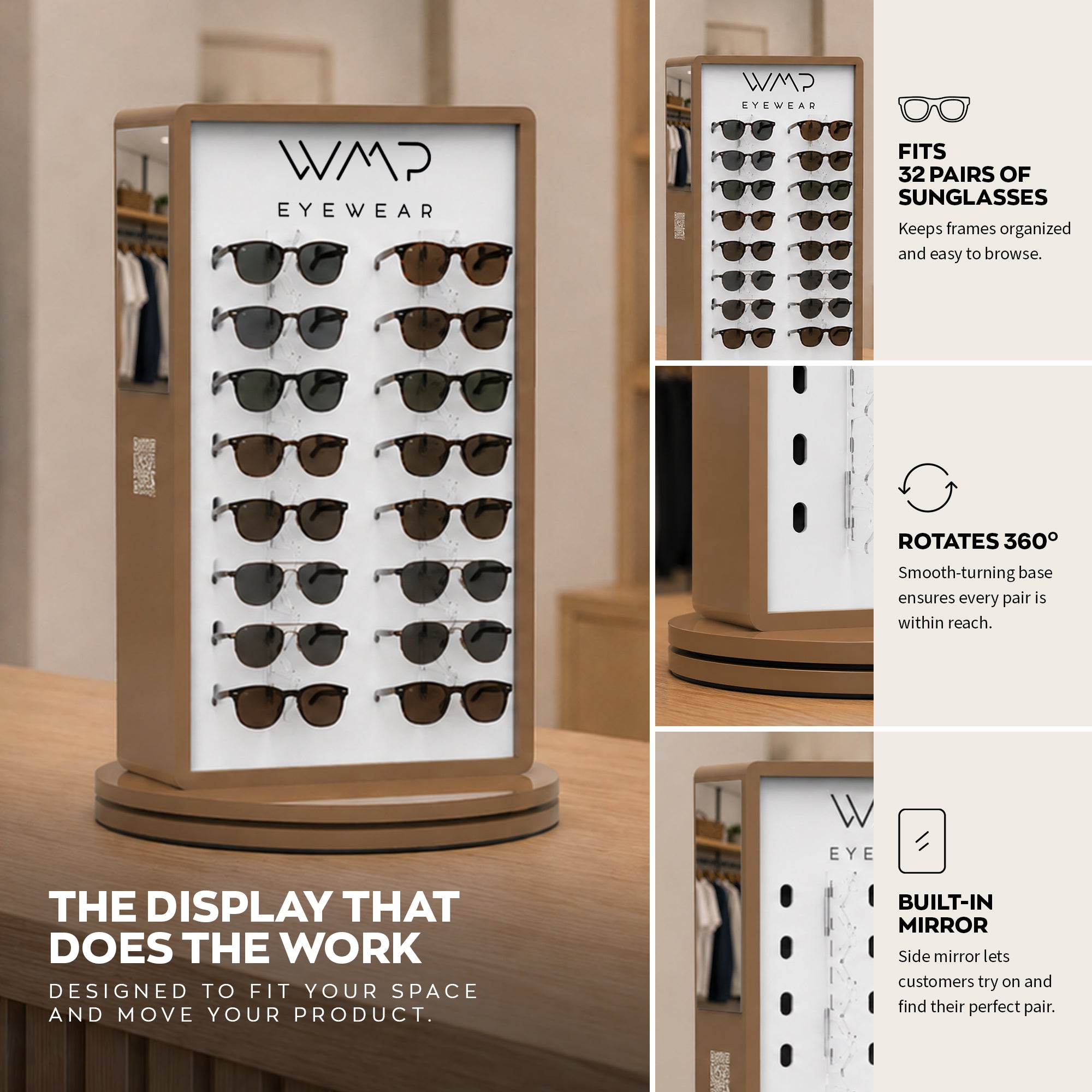 AD32 High Quality Branded 32 Unit Display with Mirrors